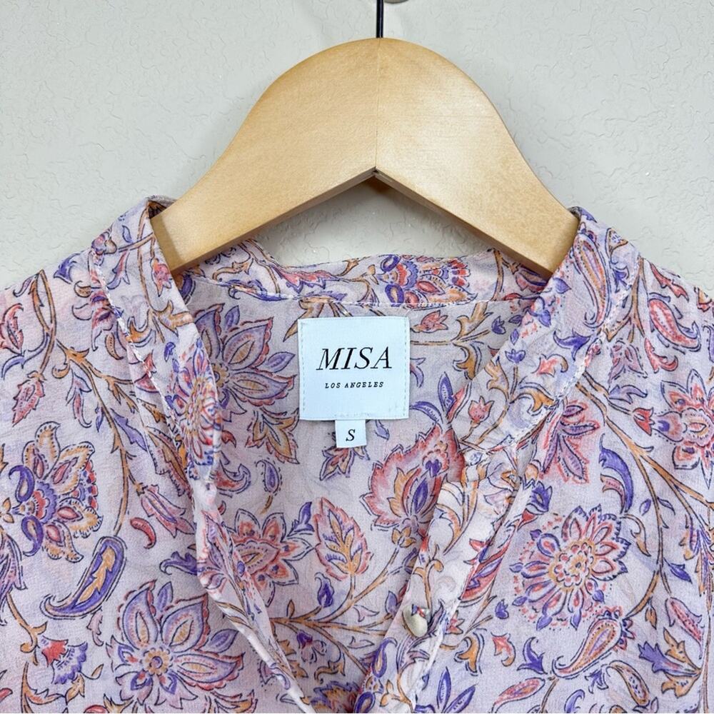 MISA Los Angeles Women's Eloisa Paisley Floral Ruffle Dress Women’s Size S - Picture 6 of 15